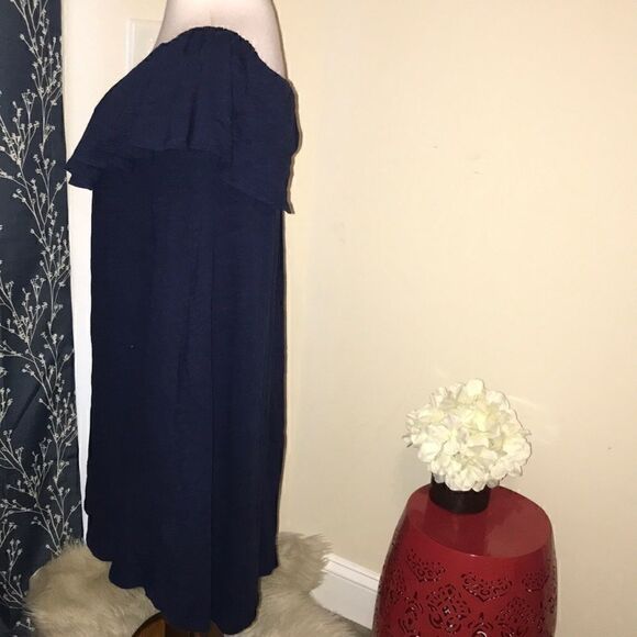 Rebecca Minkoff Off the Shoulder Ruffle Tunic Top - Picture 2 of 6